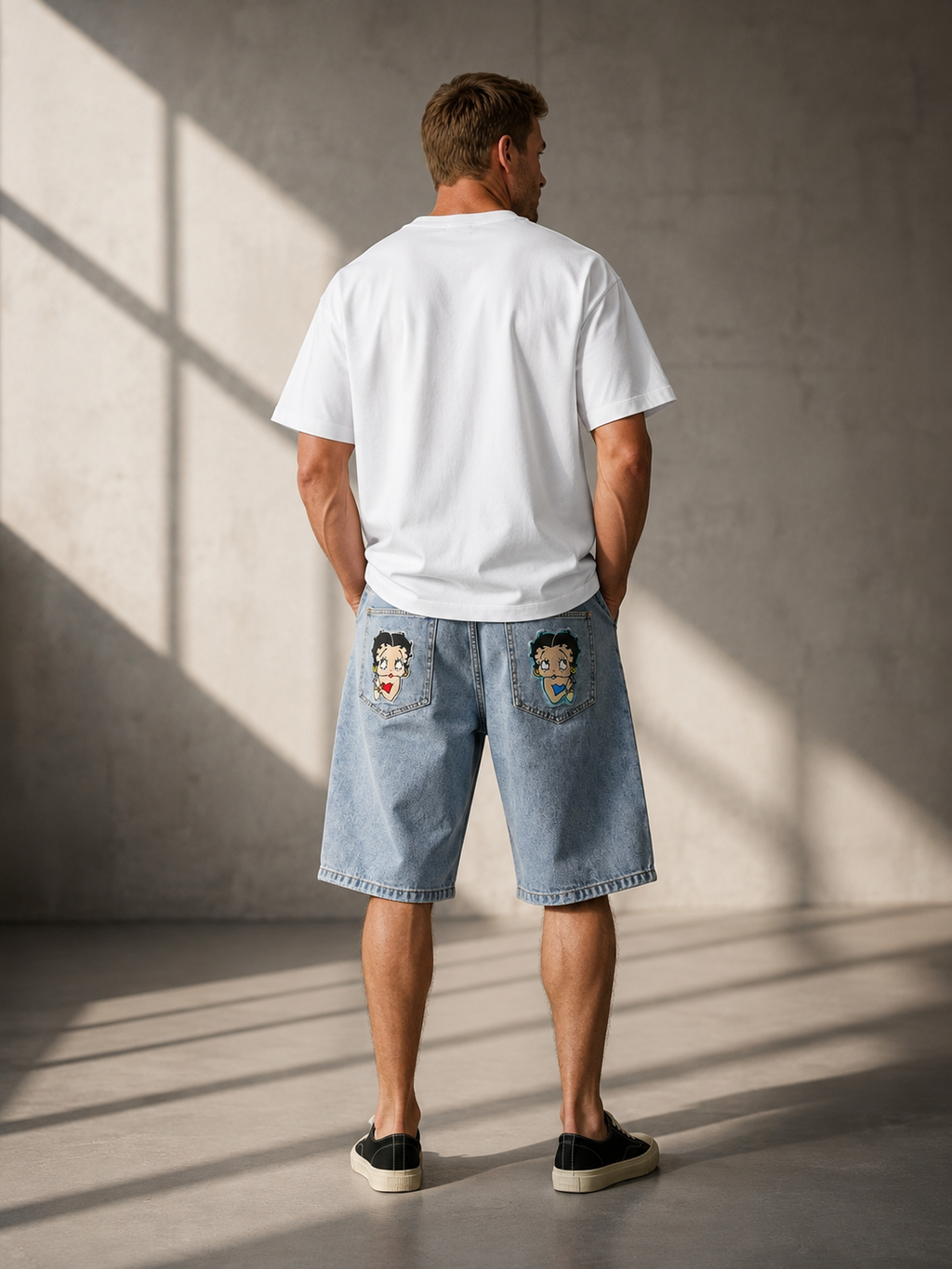 Girls Embroidery Baggy Jorts