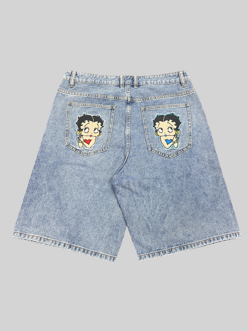 Girls Embroidery Baggy Jorts