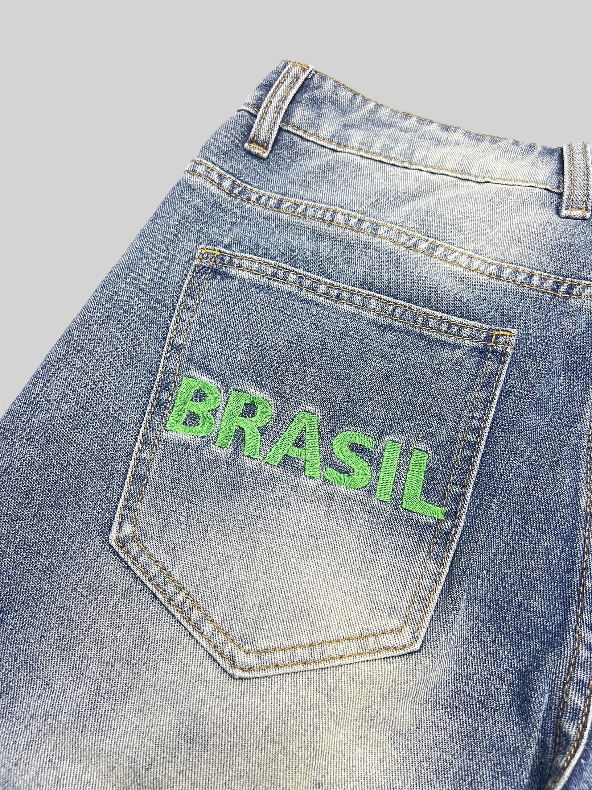 Brasil & CBF Embroidery Baggy Jorts