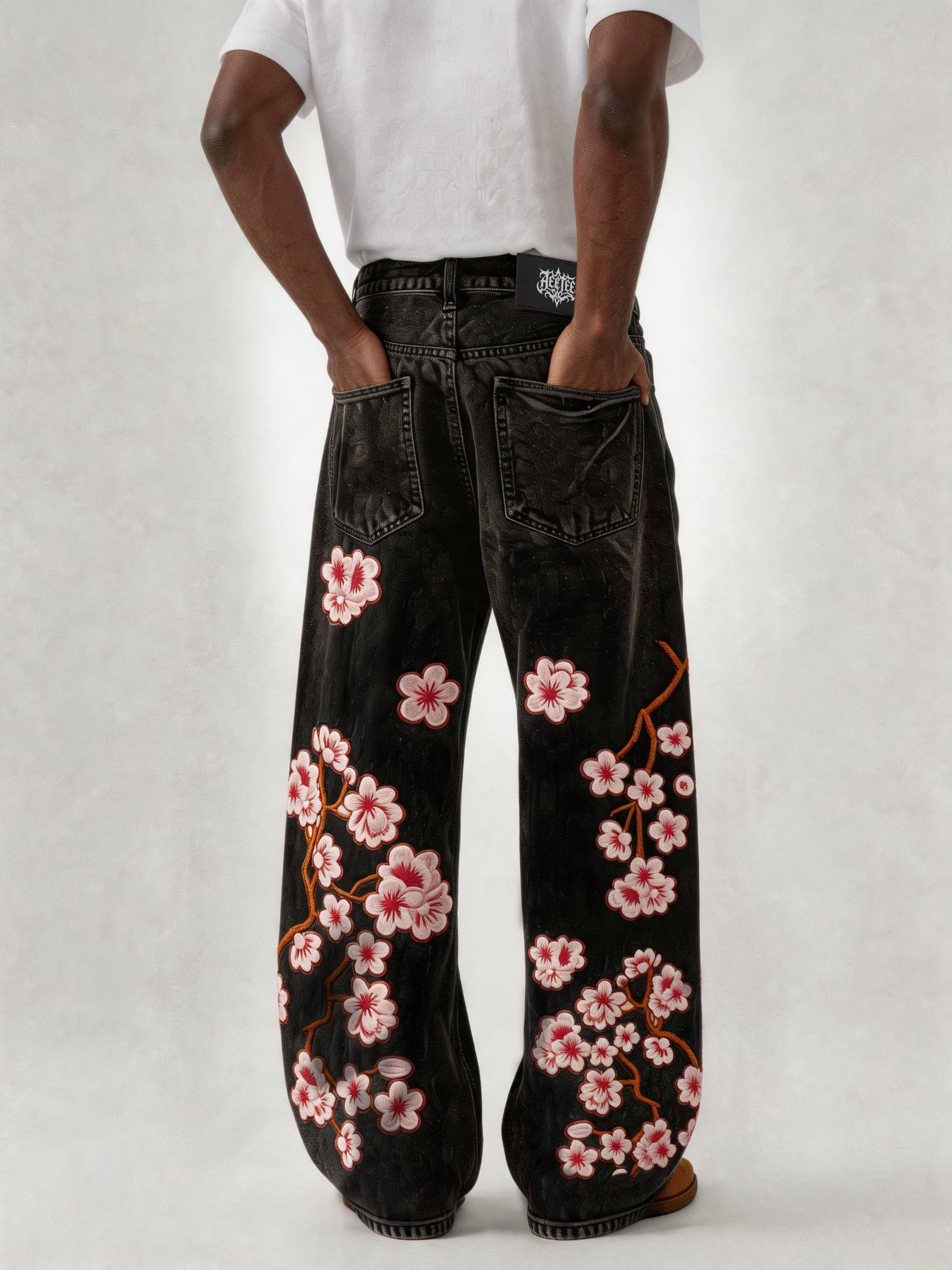 Blossom Black Denim