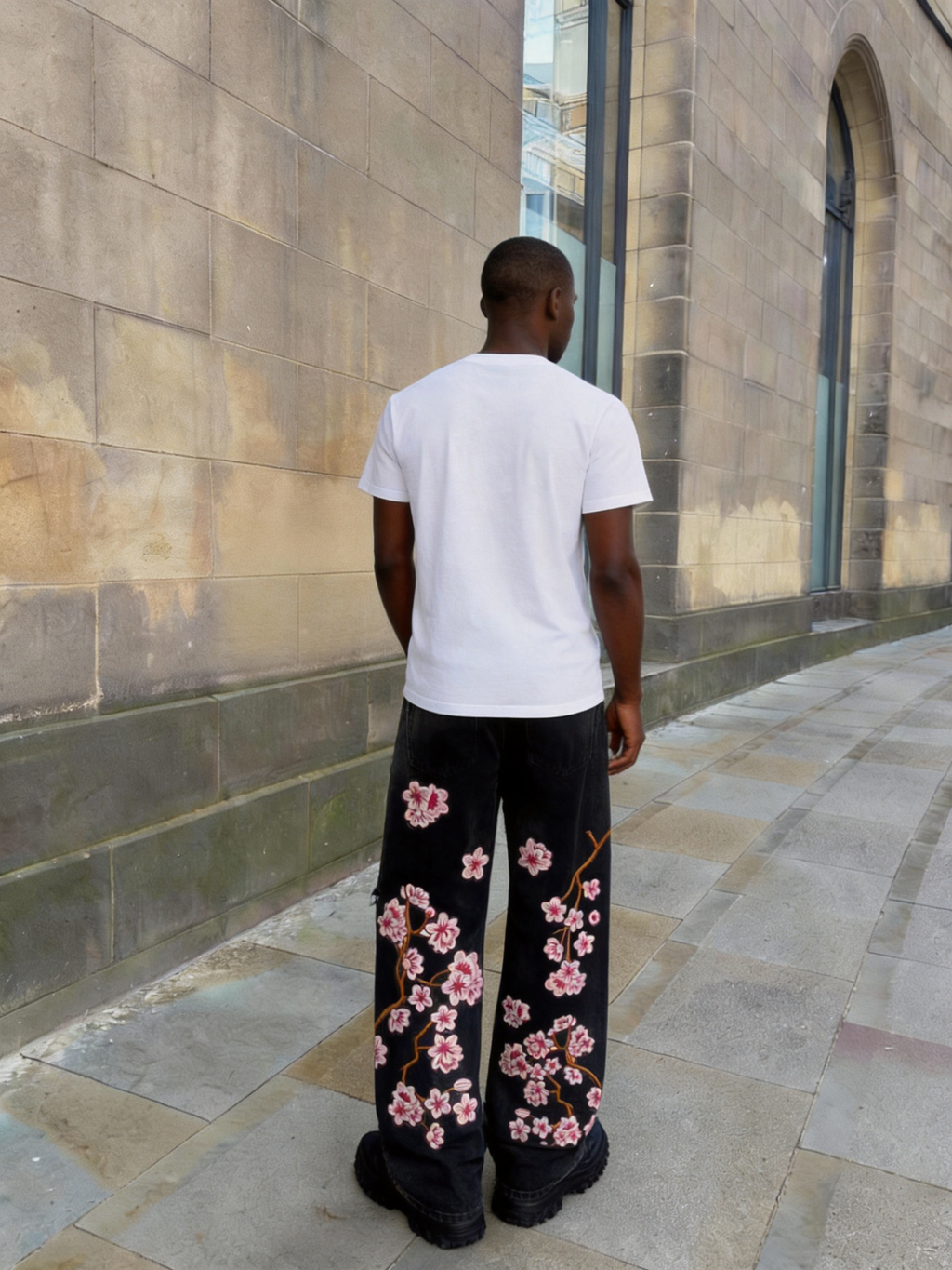 Blossom Black Denim