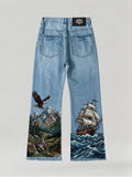Sailboat & Eagle Denim