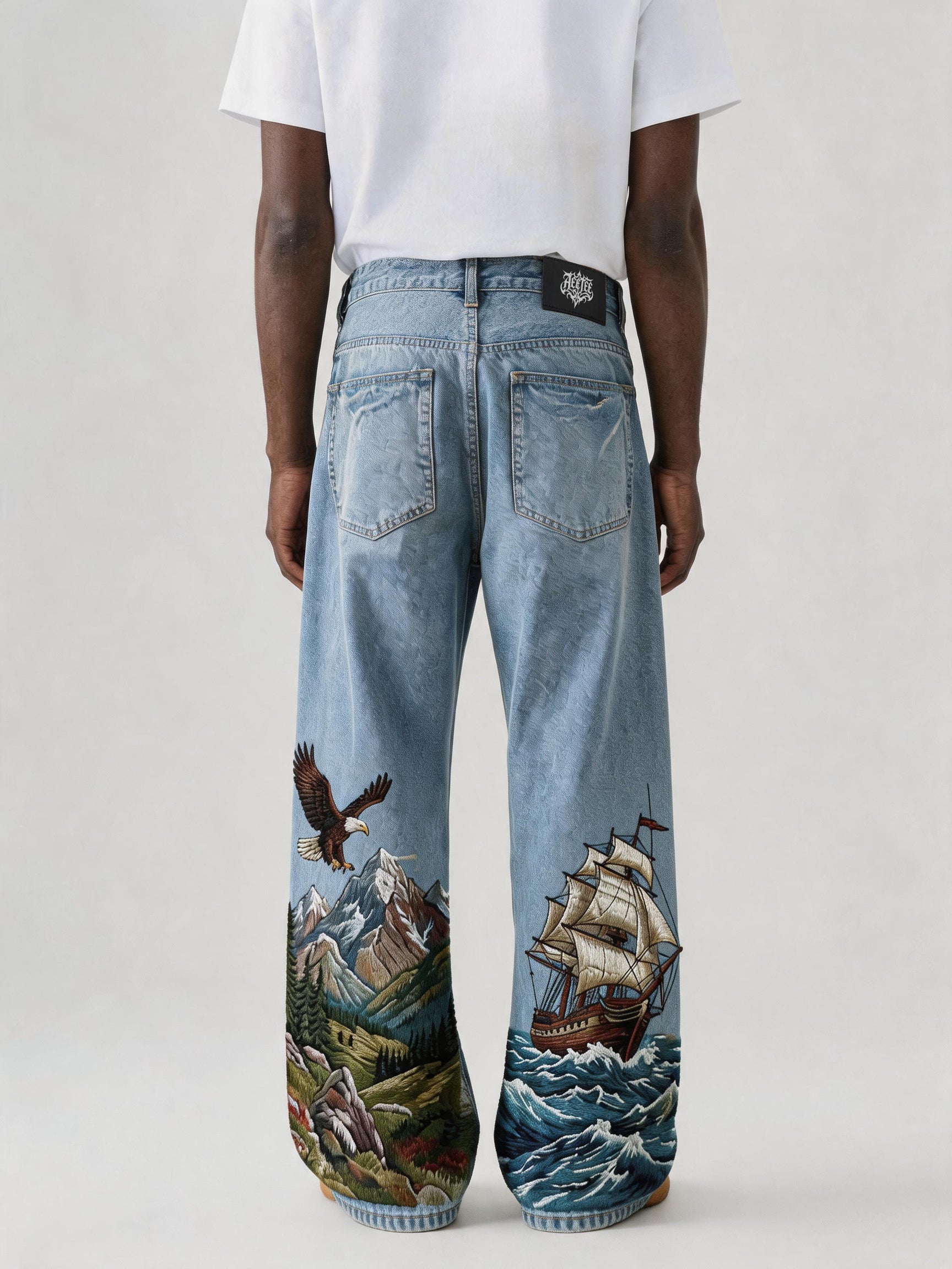 Sailboat & Eagle Denim
