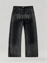 Black Washed Denim Jeans (Blank)