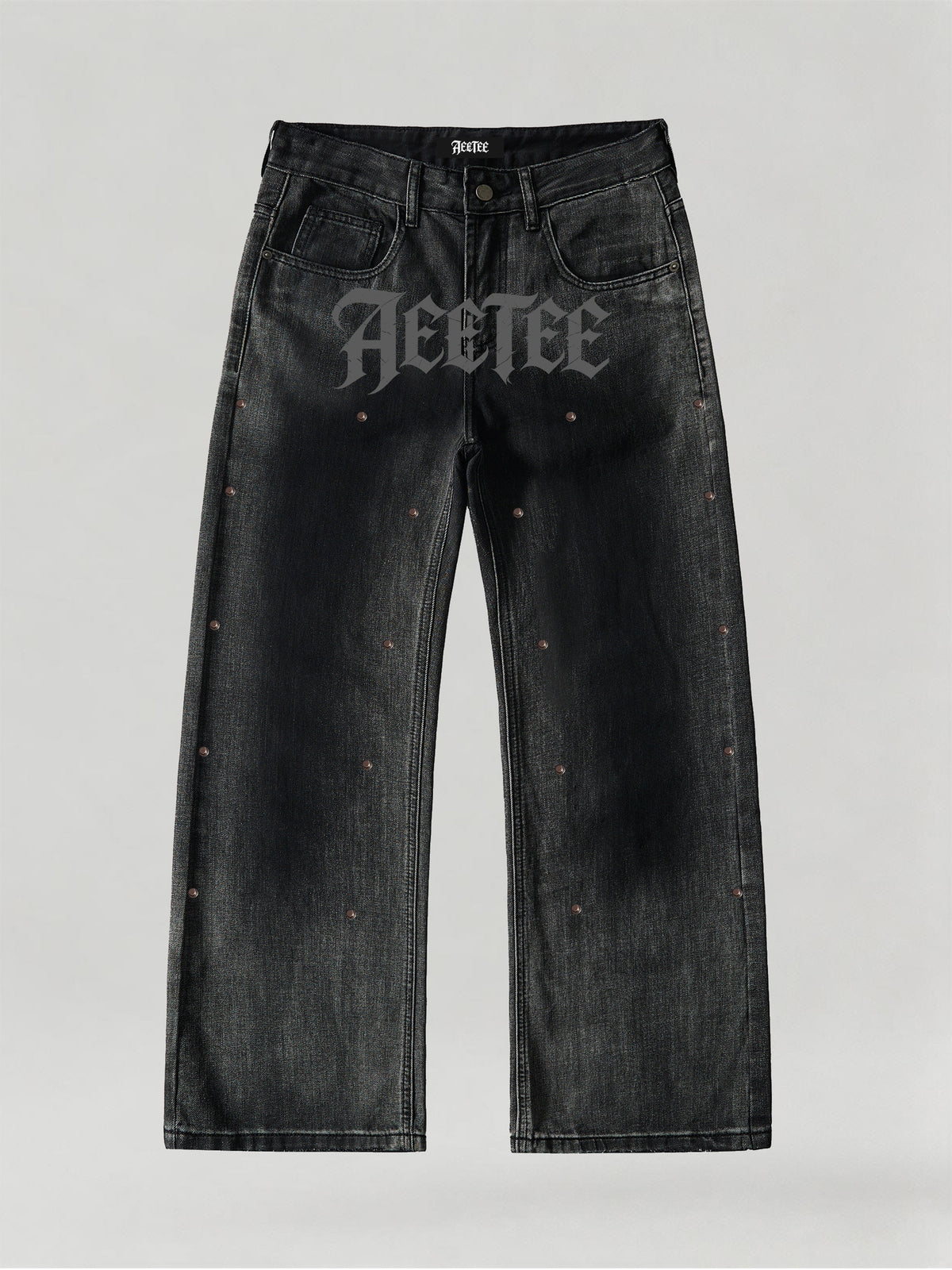 Black Washed Denim Jeans (Blank)