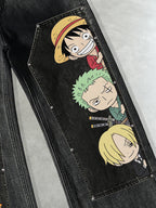 Q One Piece Cartoon Swaps Jeans