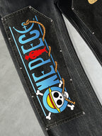 Q One Piece Cartoon Swaps Jeans