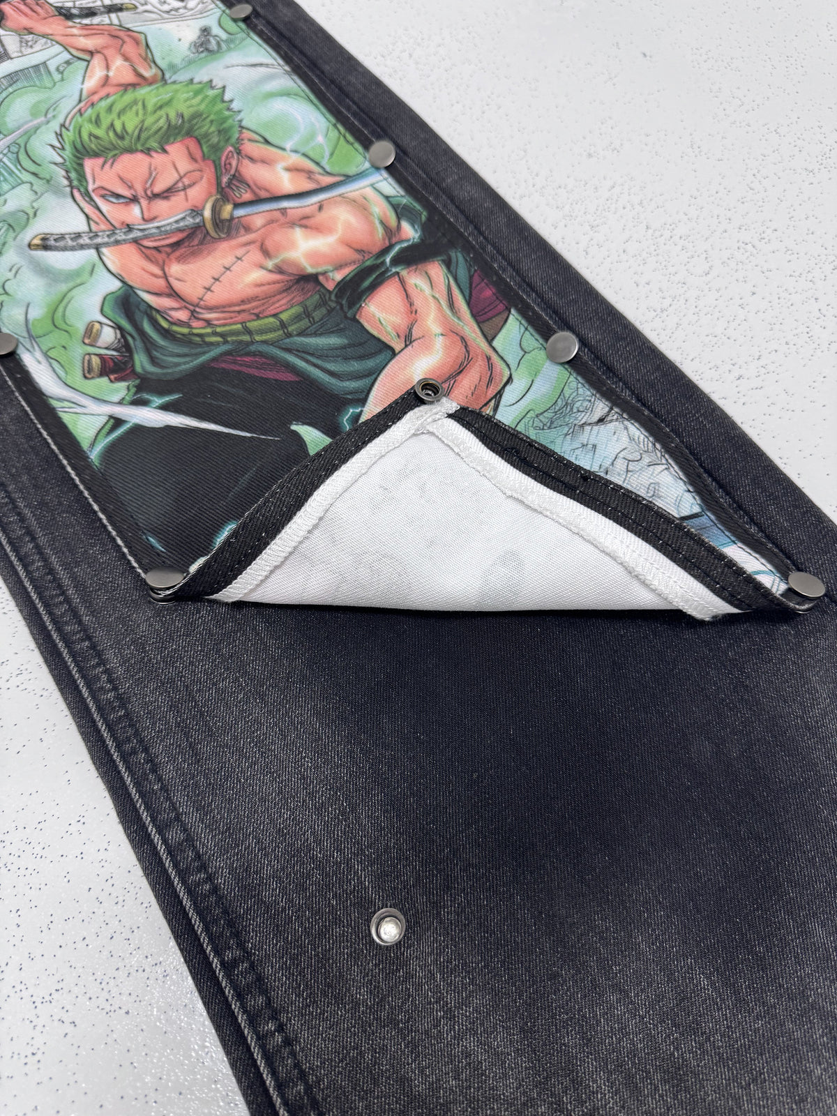 Roronoa Zoro snap-on patch Denim