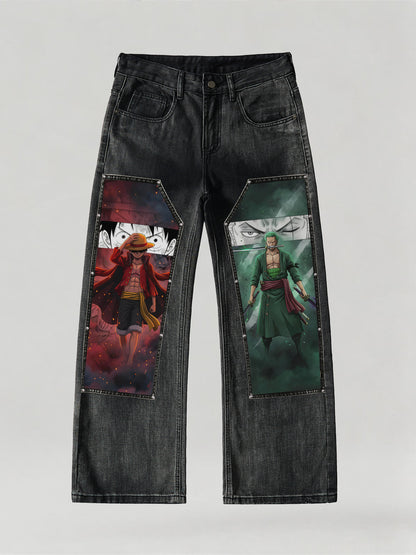D. Luffy & Zoro Denim Jeans
