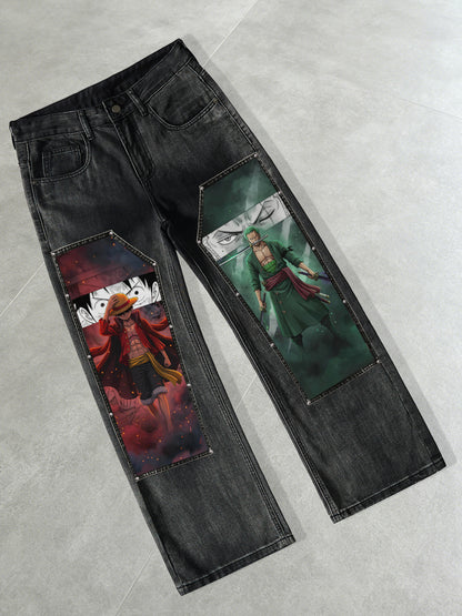 D. Luffy & Zoro Denim Jeans