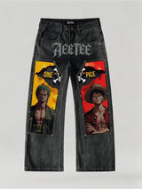 One Piece skull Swaps Jeans