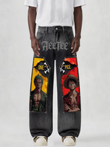 One Piece skull Swaps Jeans