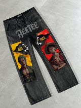 One Piece skull Swaps Jeans