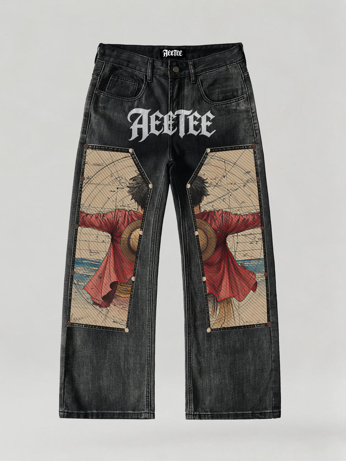 Classic D.Luffy Back View Denim