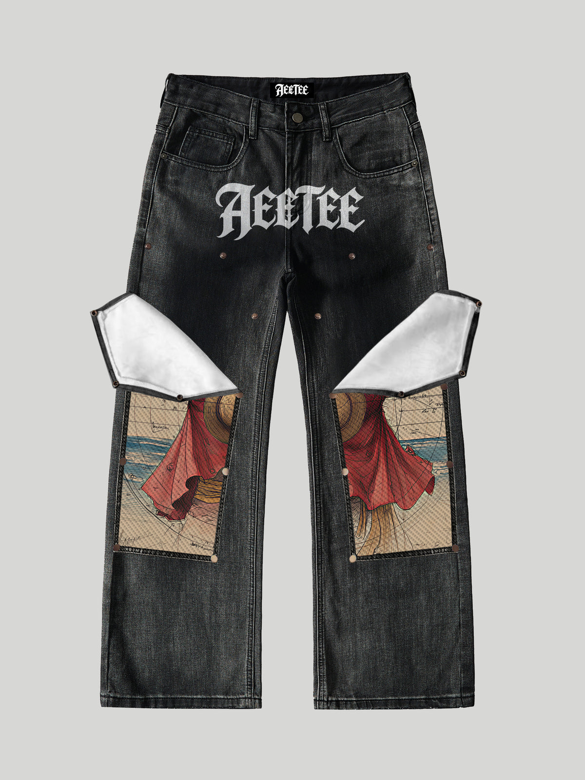 Classic D.Luffy Back View Denim