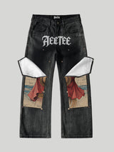 Classic D.Luffy Back View Denim