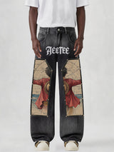 Classic D.Luffy Back View Denim