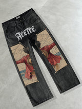 Classic D.Luffy Back View Denim