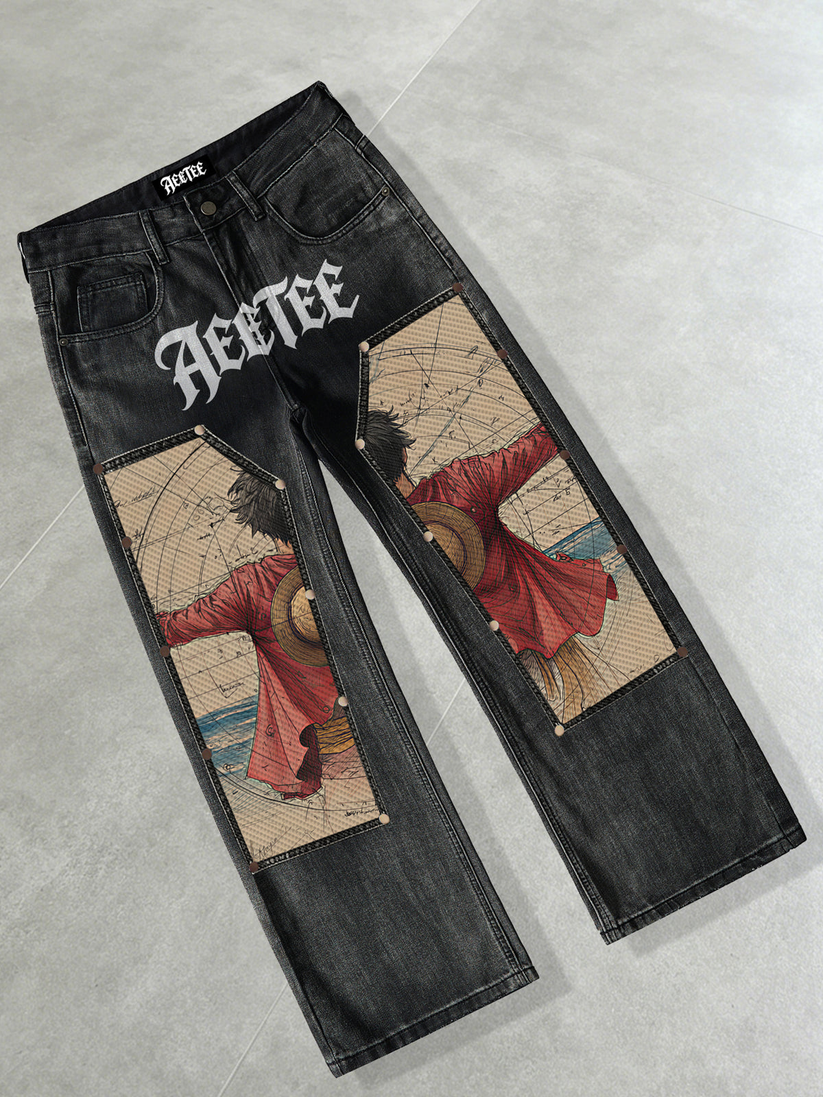 Classic D.Luffy Back View Denim