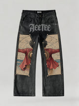 Classic D.Luffy Back View Denim Jeans
