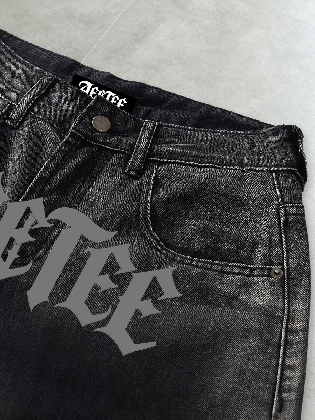 D.Luffy Black White Comics Denim Jeans