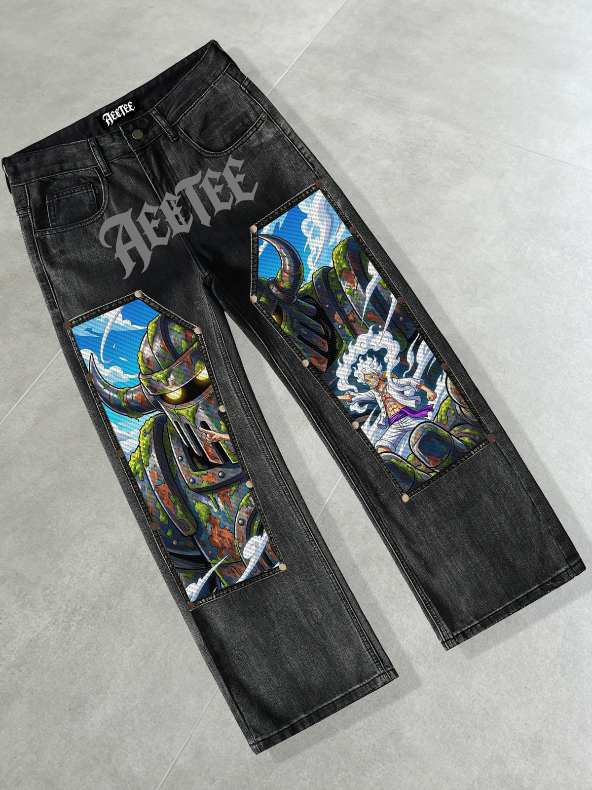 Giant vs Gear 5 Luffy Patches Denim