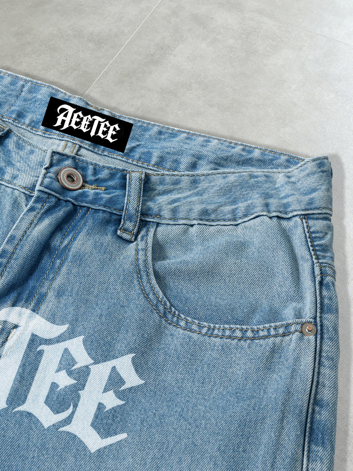 One Piece Streetwear Denim Jeans