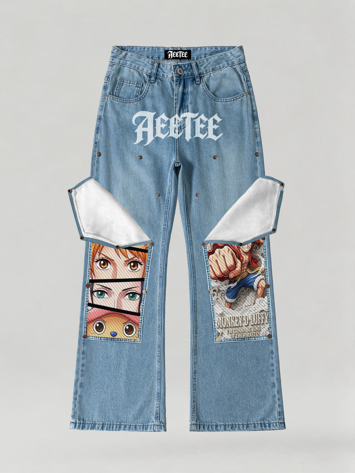 One Piece Streetwear Denim Jeans