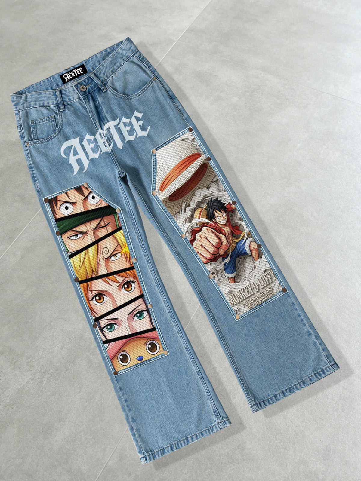 One Piece Streetwear Denim Jeans