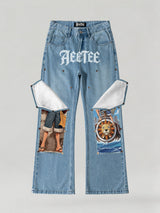 Thousand Sunny & Luffy Patches Denim