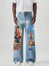 Thousand Sunny & Luffy Patches Denim