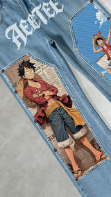 Thousand Sunny & Luffy Patches Denim