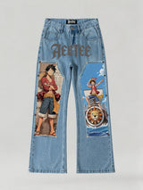 Thousand Sunny & Luffy Patches Denim