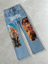 Portgas D. Ace Snap-On Patches Denim
