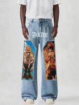 Portgas D. Ace Snap-On Patches Denim