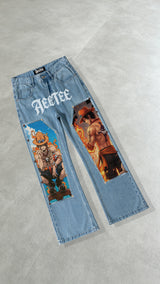 Portgas D. Ace Snap-On Patches Denim