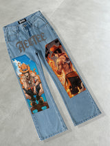 Portgas D. Ace Snap-On Patches Denim
