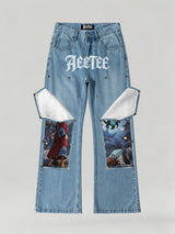 Monkey D. Luffy & Kaido Patches Jeans