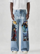 Monkey D. Luffy & Kaido Patches Jeans