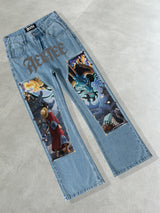 Monkey D. Luffy & Kaido Patches Jeans