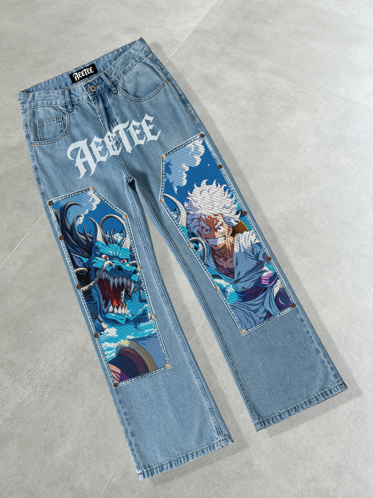 Gear 5 D. Luffy & Kaido Blue Dragon Jeans