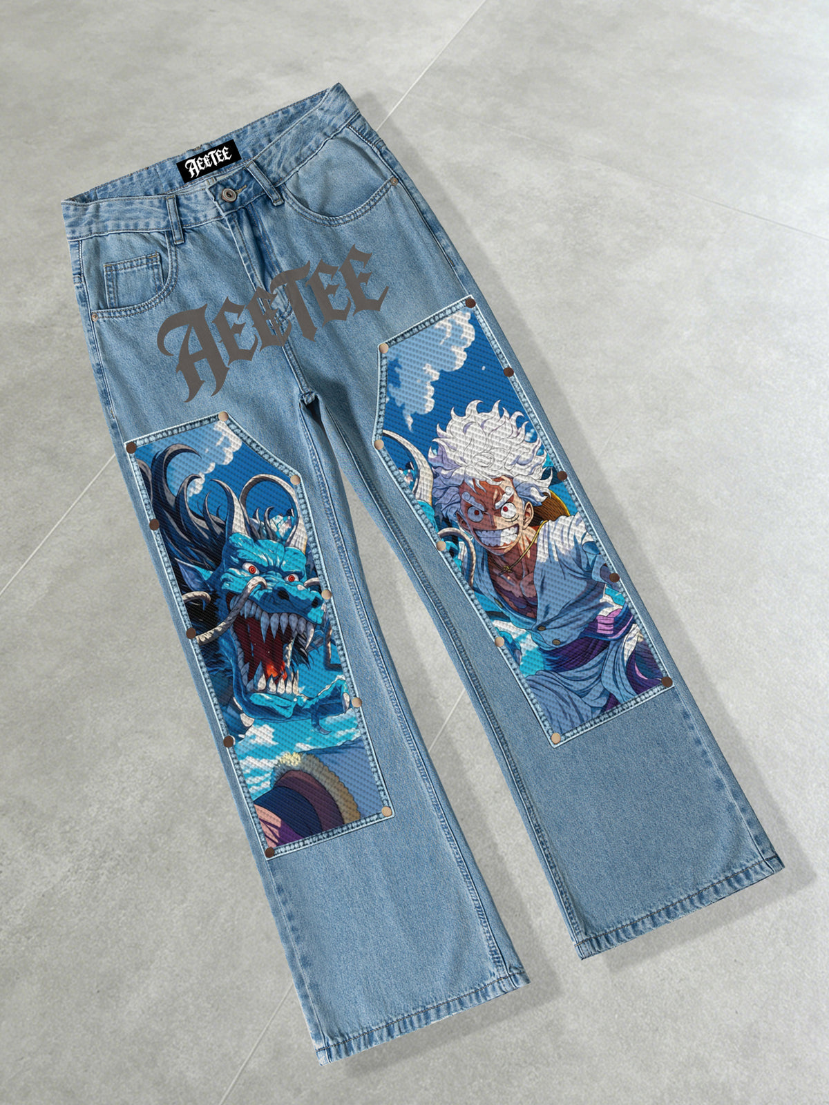 Gear 5 D. Luffy & Kaido Blue Dragon Jeans