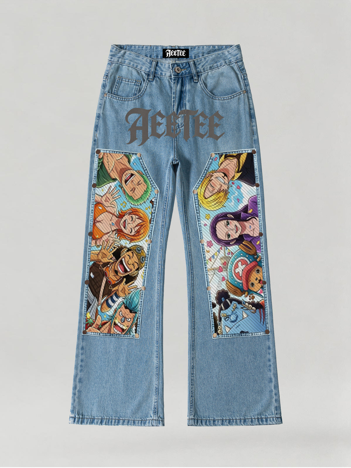 One Piece Straw Hat Pirates Patches Denim
