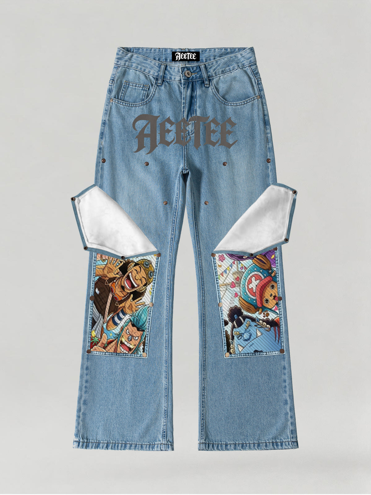 One Piece Straw Hat Pirates Patches Denim