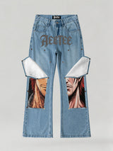 Anime One Piece Red Hair Shanks Patches Denim