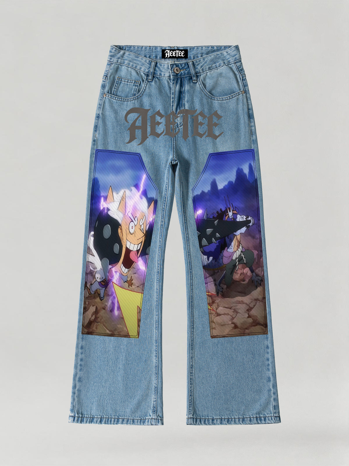 Luffy Gear 5 & Human Beast Kaido Flare Jeans