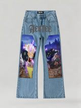 Luffy Gear 5 & Human Beast Kaido Flare Jeans