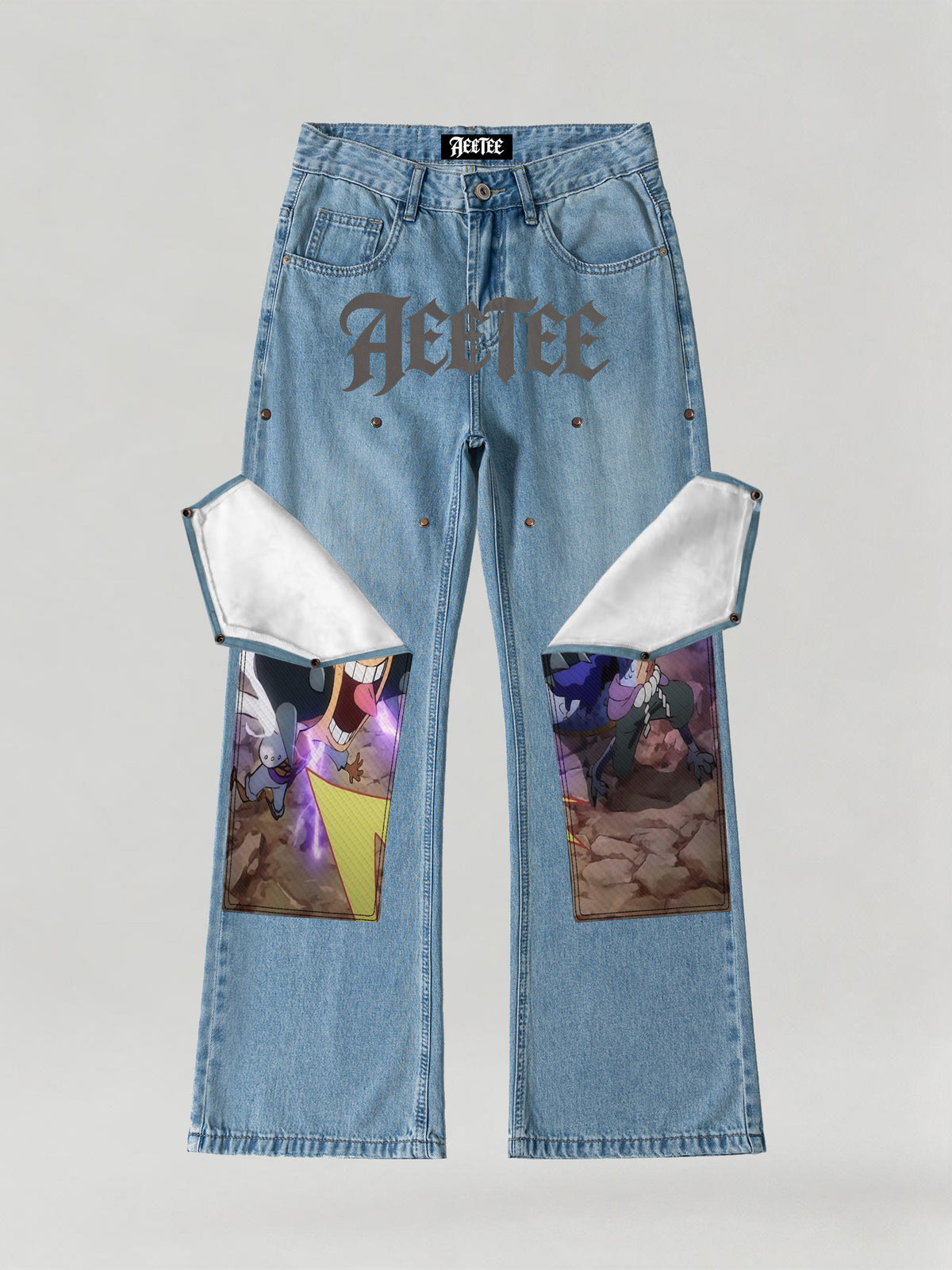 Luffy Gear 5 & Human Beast Kaido Flare Jeans