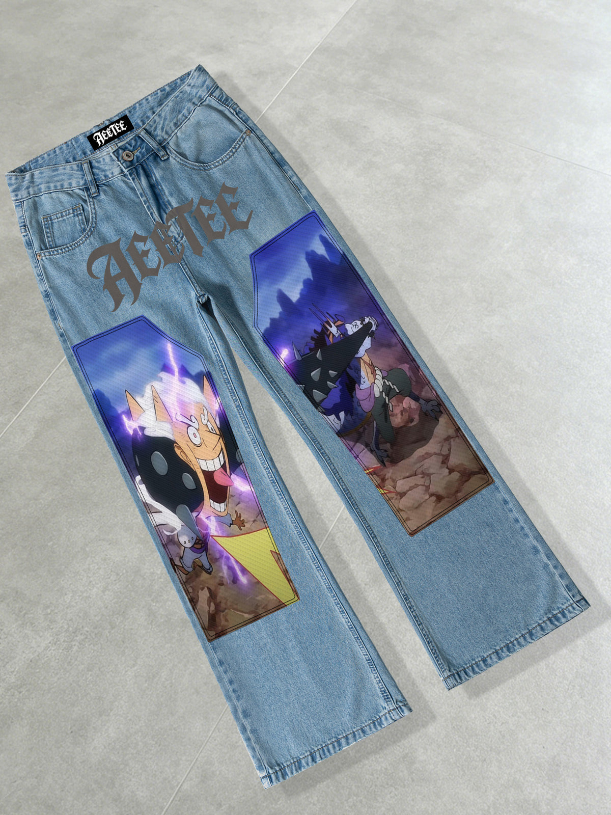 Luffy Gear 5 & Human Beast Kaido Flare Jeans