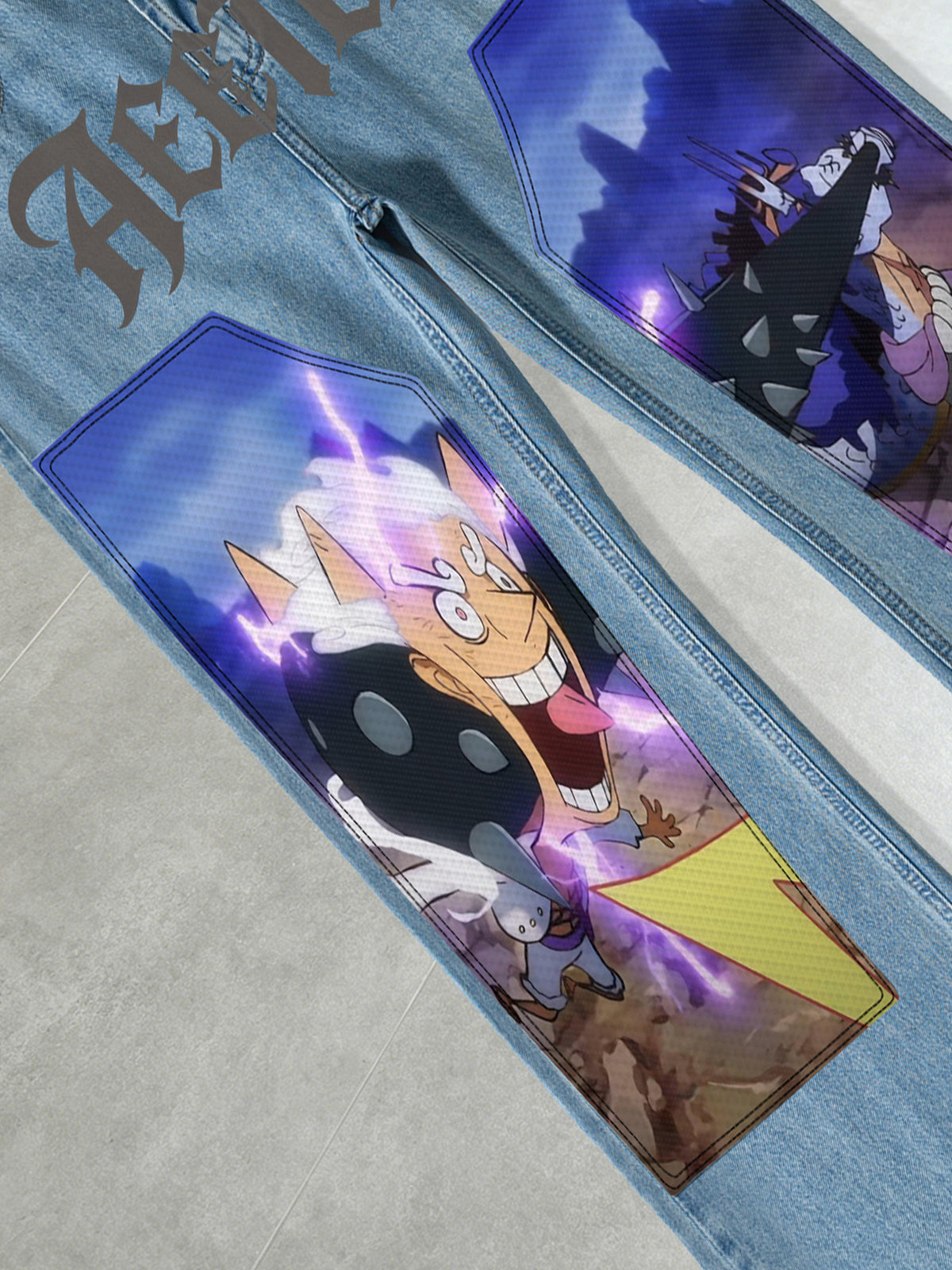 Luffy Gear 5 & Human Beast Kaido Flare Jeans